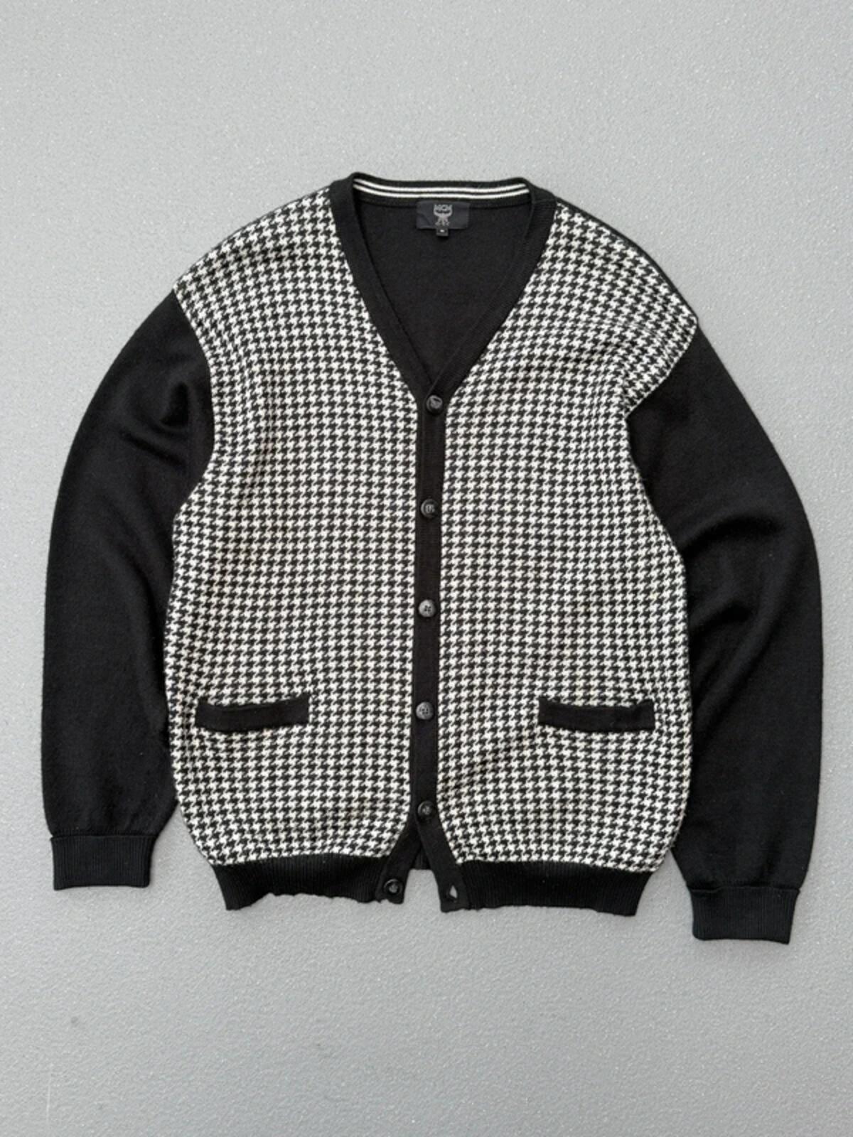 MCM Vintage Houndtooth Cardigan Medium