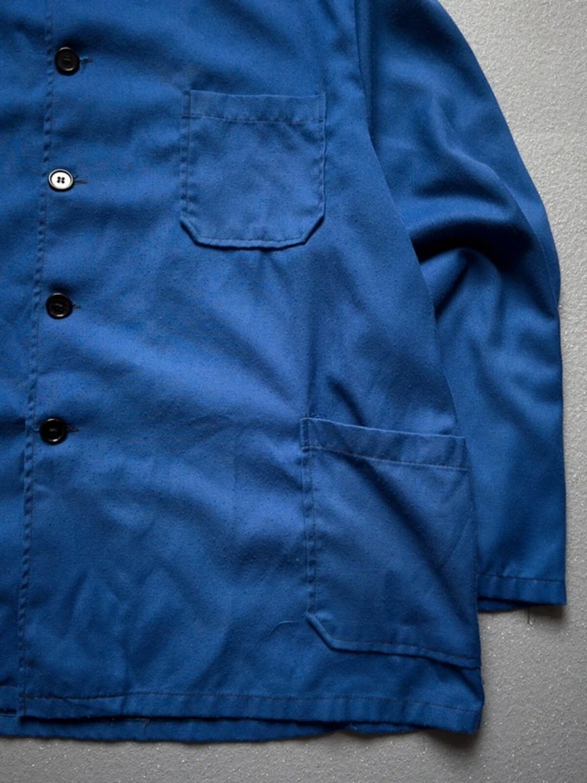 Cobalt Blue Vintage French Work Jacket XL