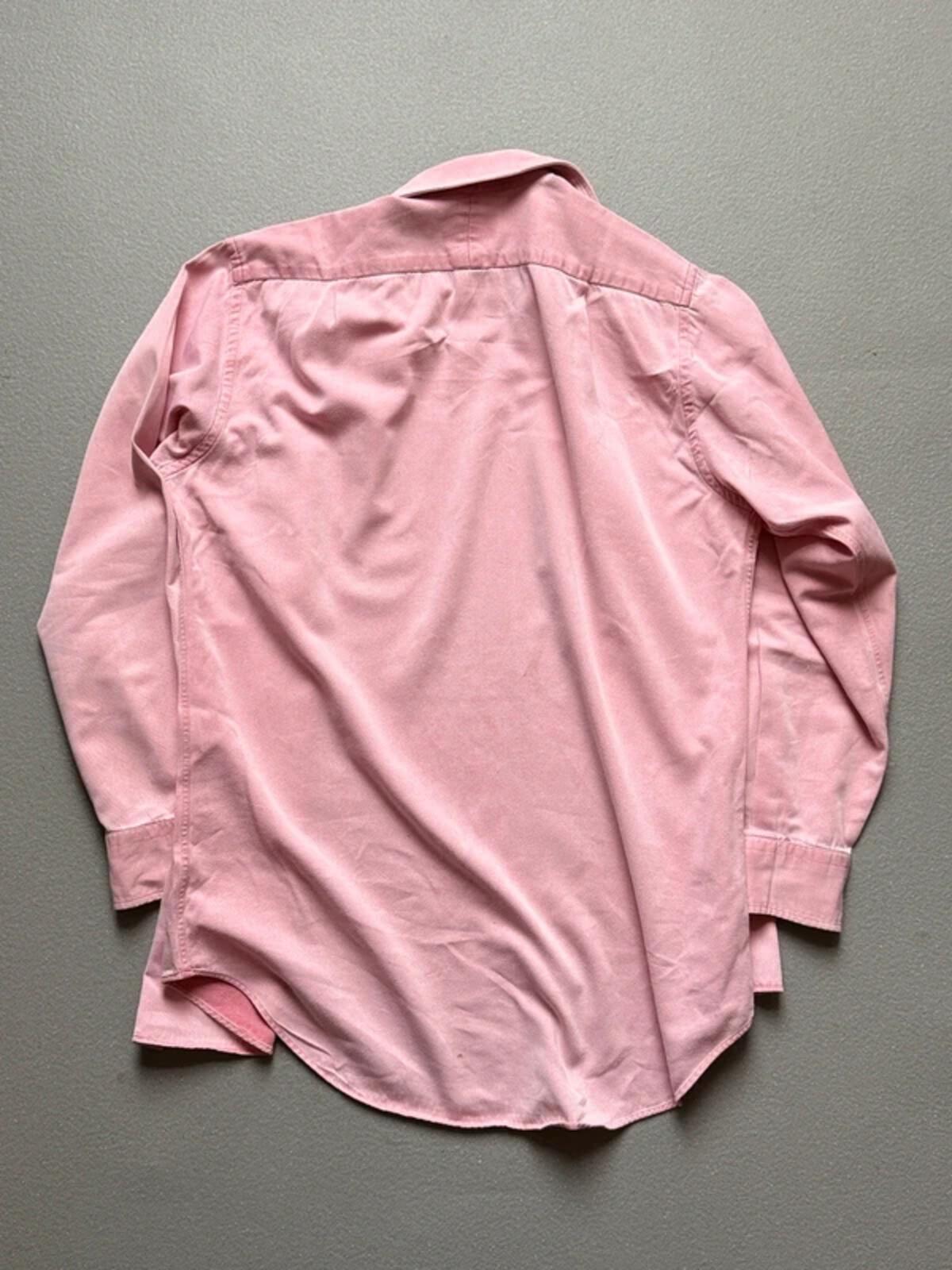 Vintage 90s Faded Light Rose Pink Cotton Shirt Large Oversized