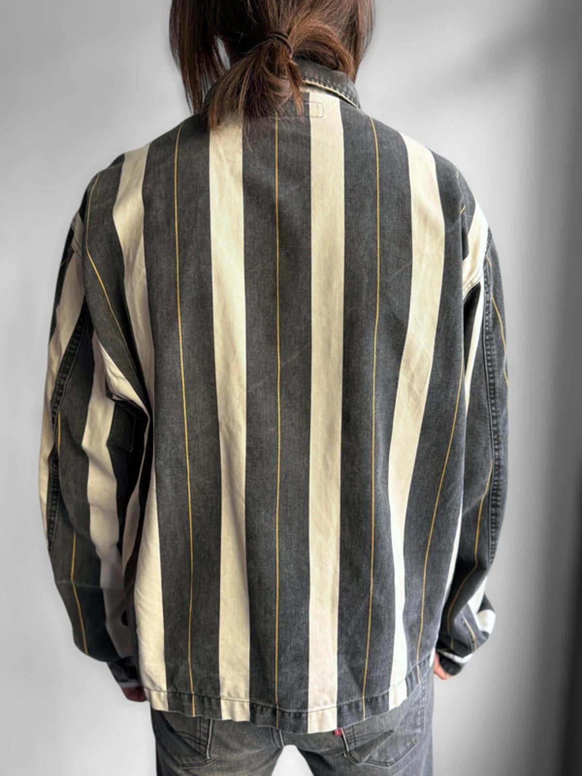 Striped Harrington Work Jacket Vintage XL
