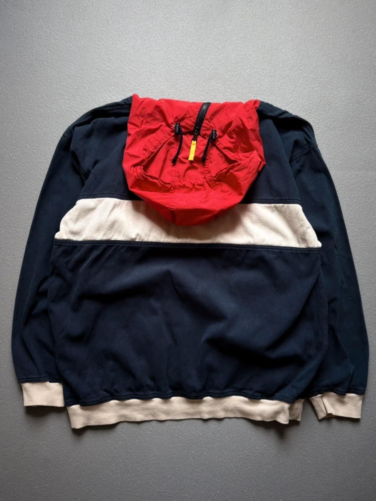 Vintage Sailing Smock Asymmetrical Zip Denim Large