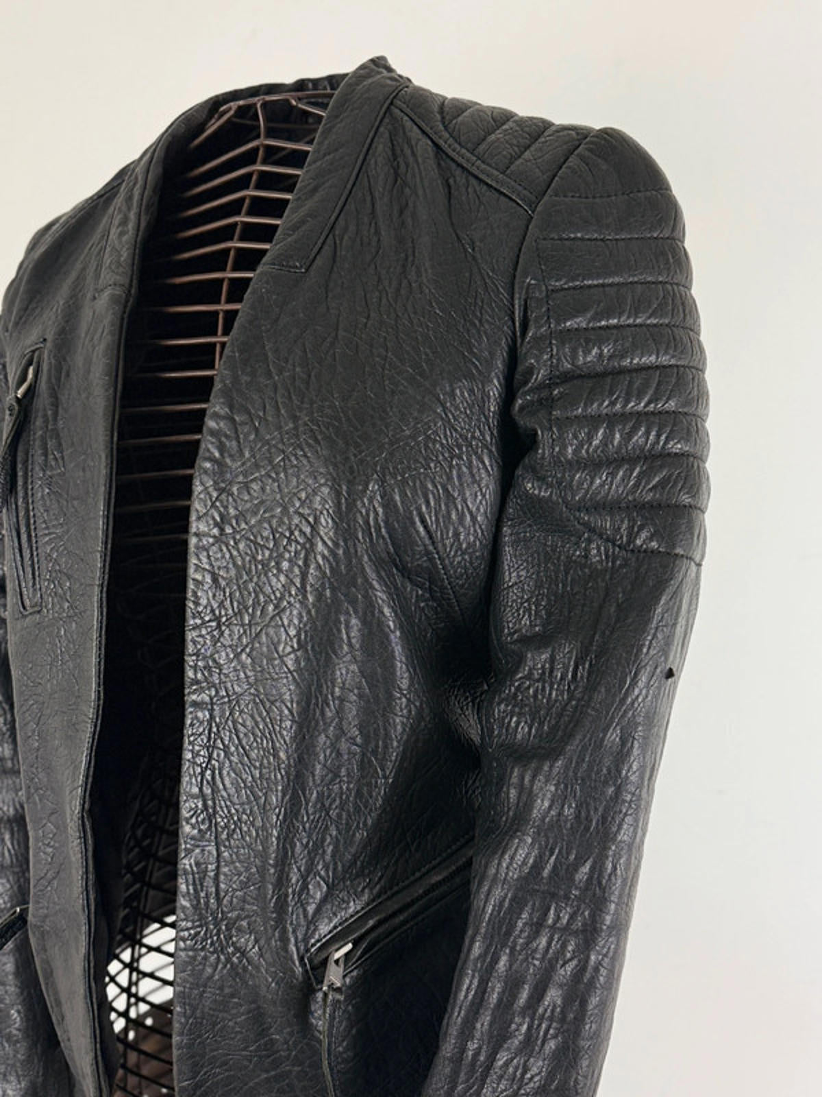 All Saints Marin Biker Ladies Leather Jacket 10