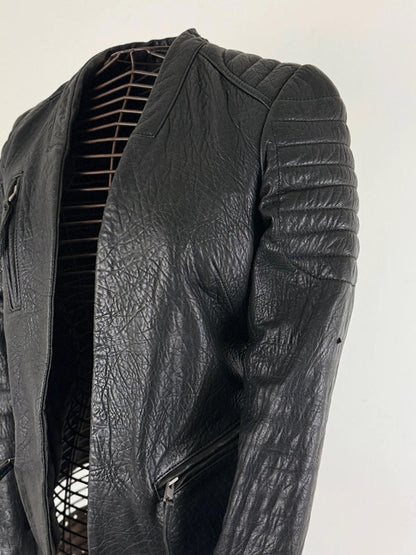 All Saints Marin Biker Ladies Leather Jacket 10