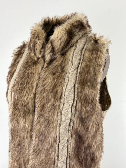 Y2K Faux Fur Afghan Waistcost Size 14