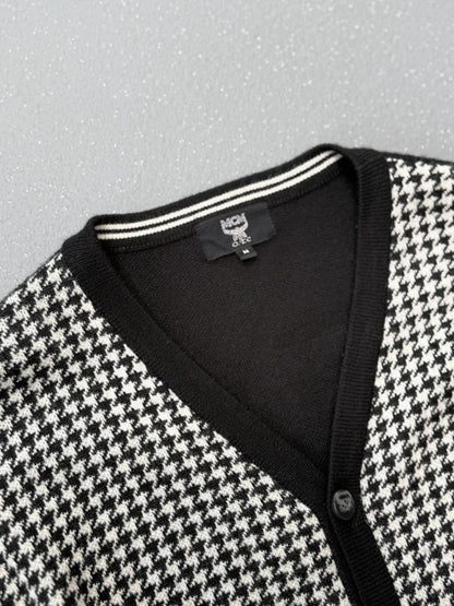 MCM Vintage Houndtooth Cardigan Medium