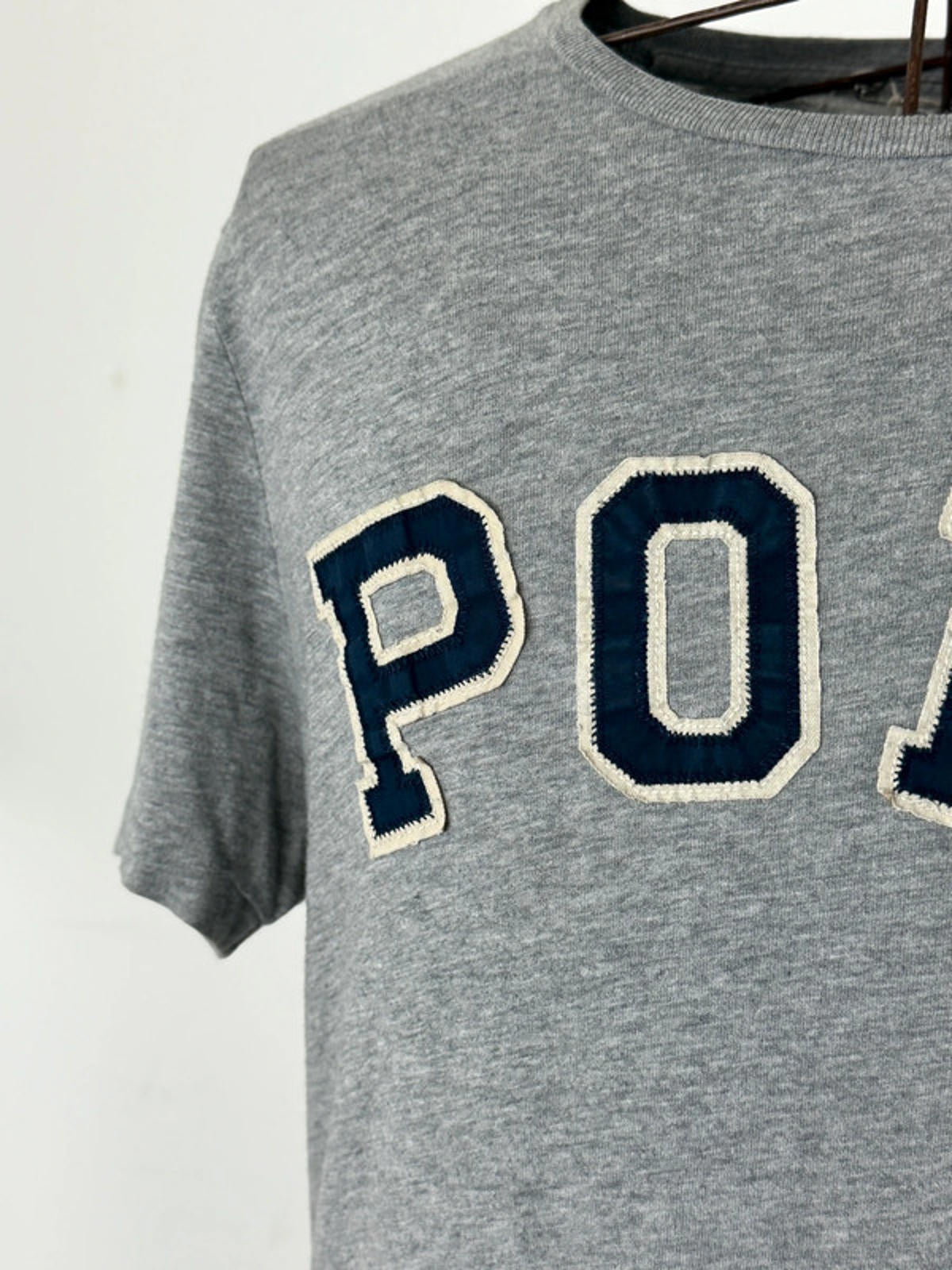 Polo Ralph Lauren T Shirt Medium Grey Spellout