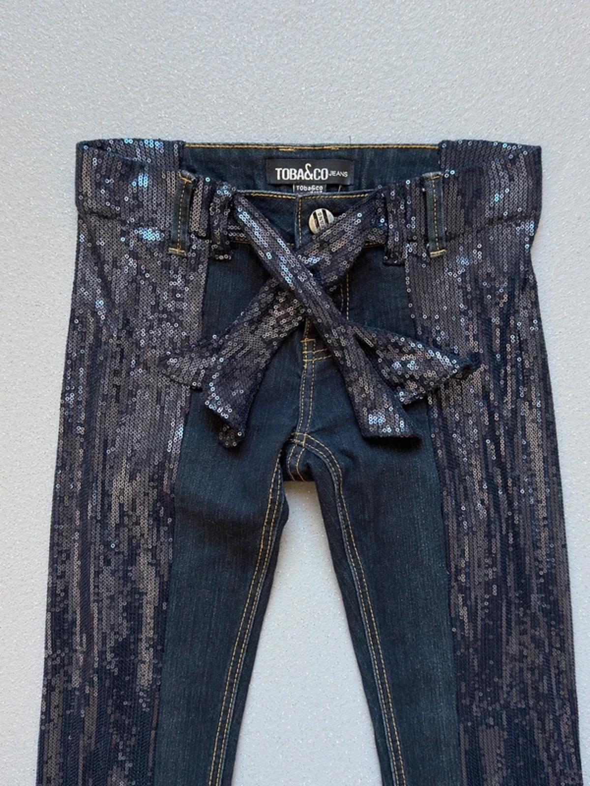 Y2K Low Rise Sequin Jeans 28” Size 8