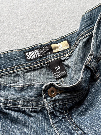 Southpole Faded Blue Jorts 35”