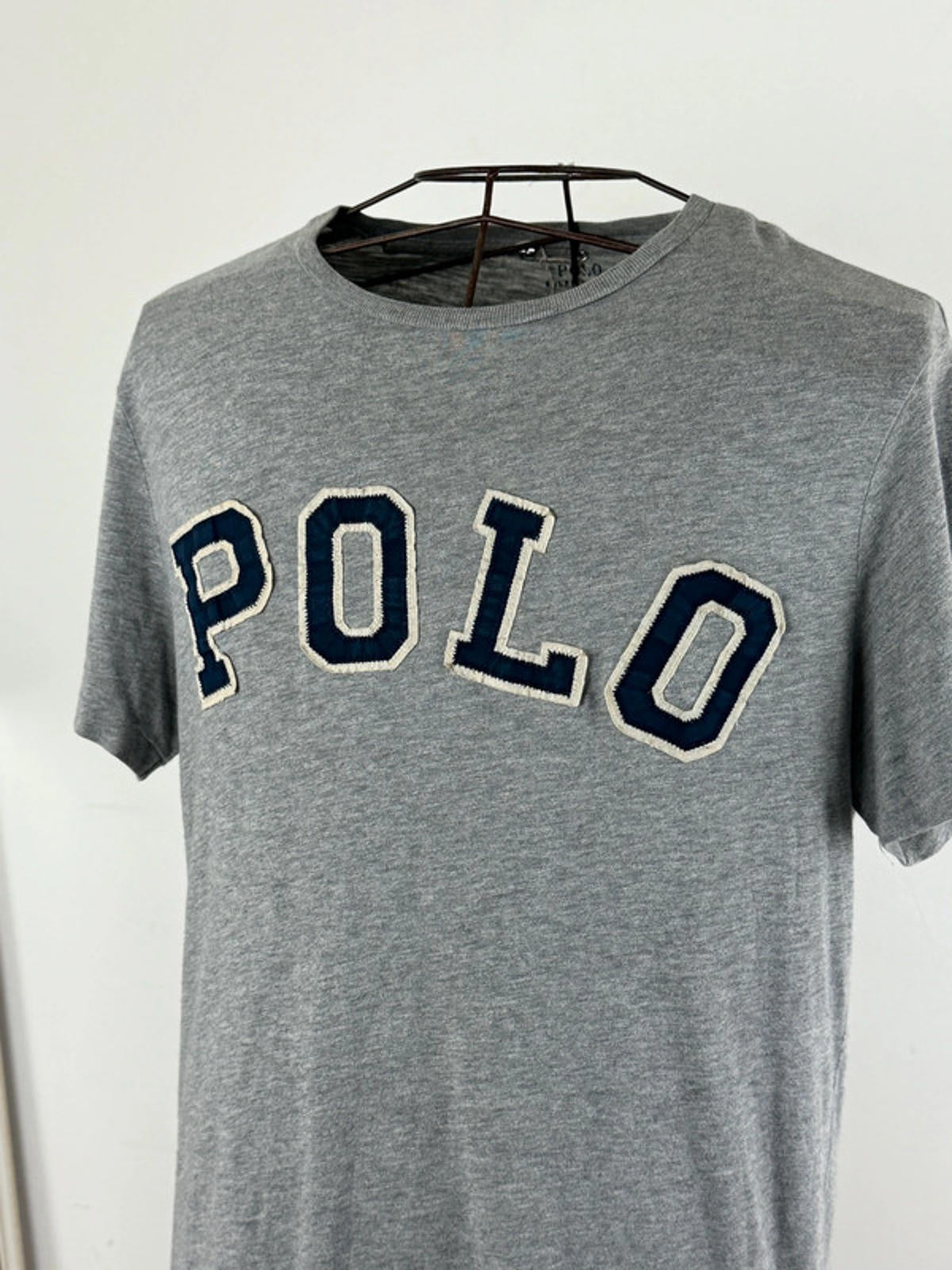 Polo Ralph Lauren T Shirt Medium Grey Spellout