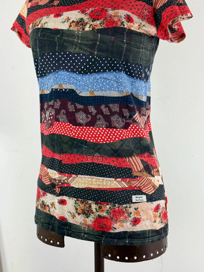 Barbour X Paul Smith Patchwork Print Ladies T Shirt Large