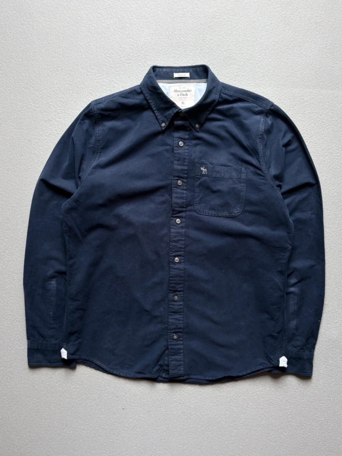 Abercrombie & Fitch Y2K Navy Oxford Shirt XL