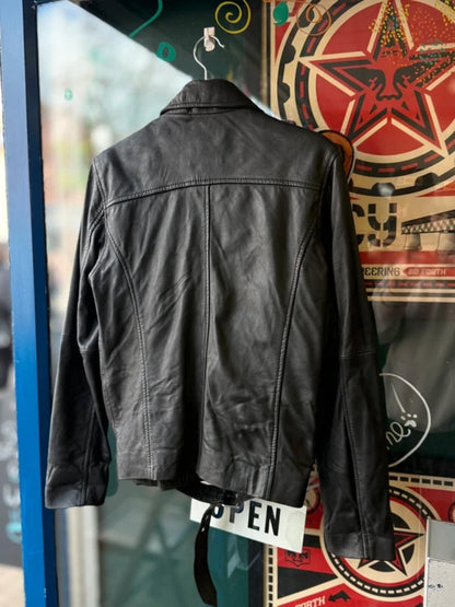 Barneys Leather Jacket Biker Perfecto Small Mens
