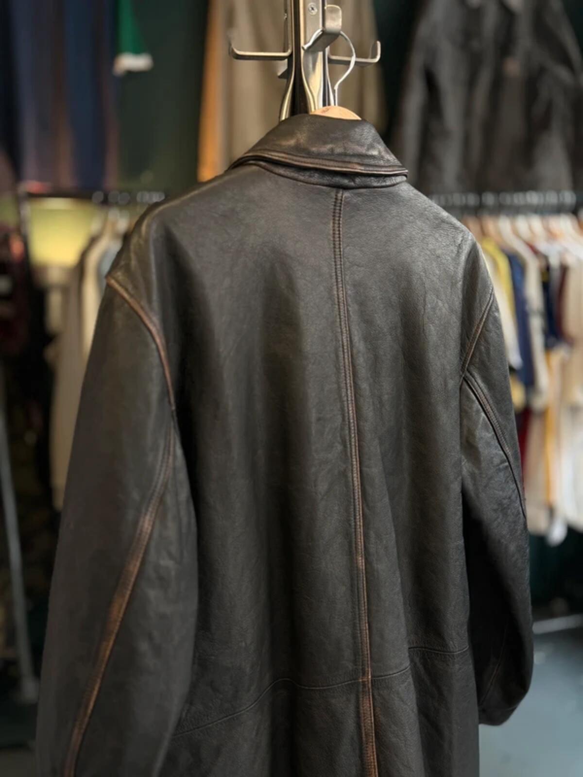 Marlboro Classics 90s Vintage Leather Field Coat Large