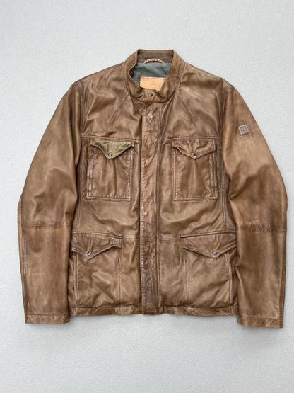 Hugo Boss Trialmaster Style Leather Jacket Large/XL