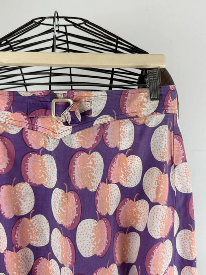 Apple Print Y2K Mini Skirt Size 8 / 28”