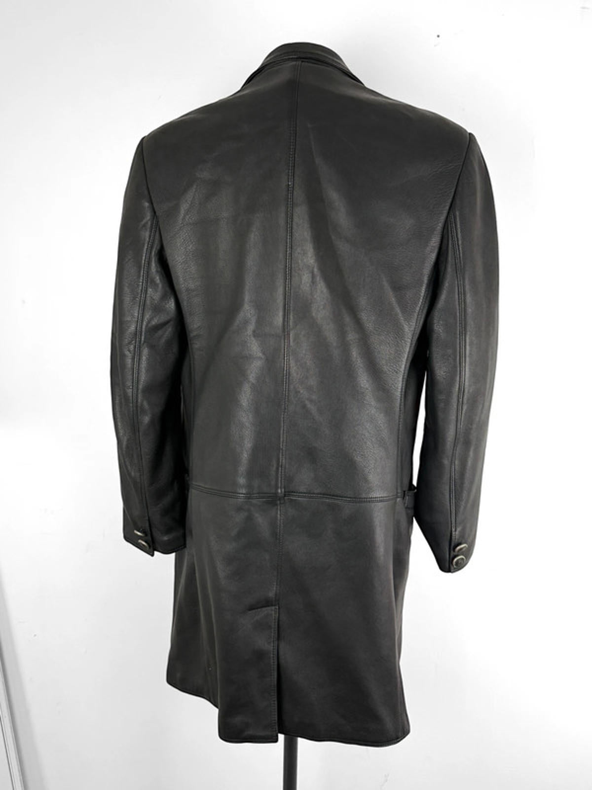 Gianni Versace 90s Soft Leather Trench Coat Medium / Large