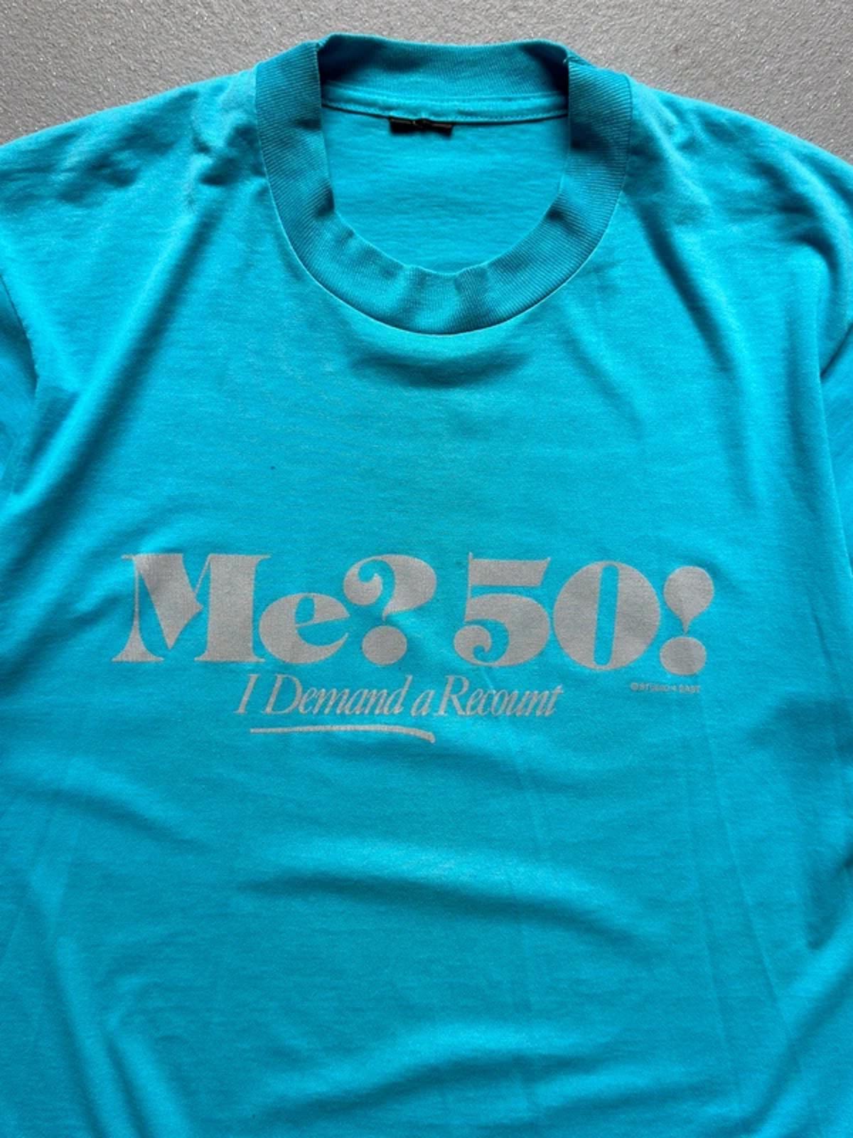 Vintage 80s T Shirt Novelty 50 Print Large