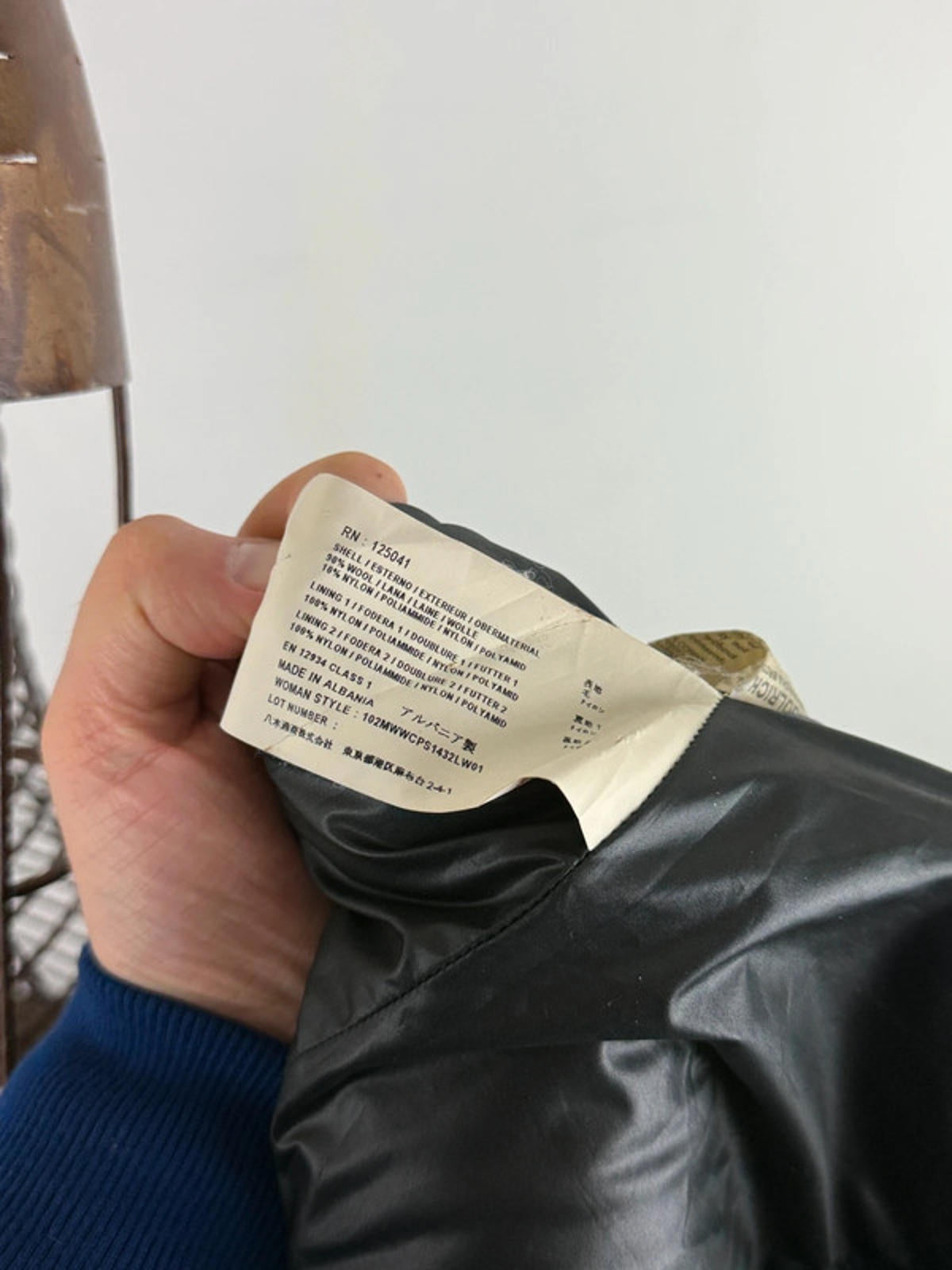 Woolrich Double Breasted Peacoat Large Cropped Navy