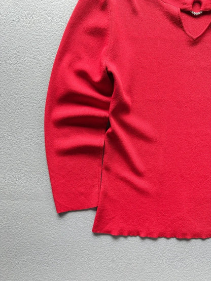 APT. 9 Red Keyhole Knit Top – Women’s Small