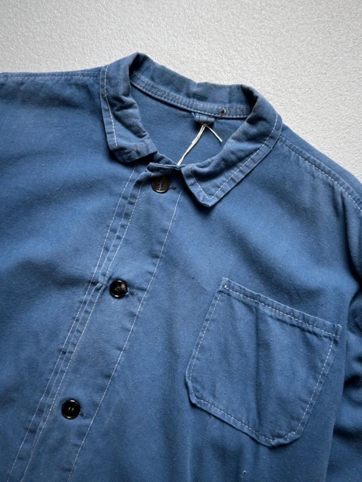 Vintage 70s Euro Blue Work Jacket Large