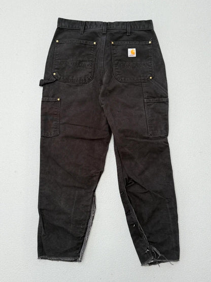 Carhartt Double Knee Custom Black Pants 32” Alt Punk