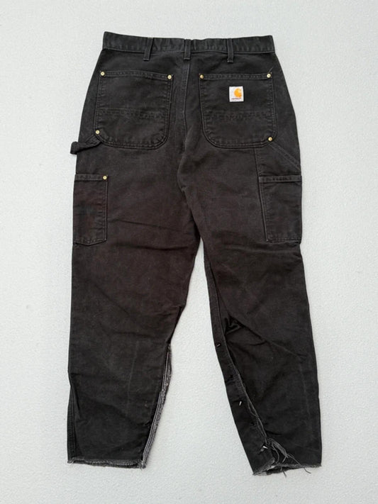 Carhartt Double Knee Custom Black Pants 32” Alt Punk