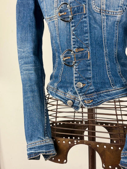 Dolce & Gabbana Y2K Clasp Denim Jacket Size 8