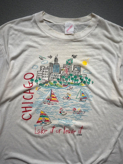 80s Vintage Single Stitch Chicago T Shirt XL
