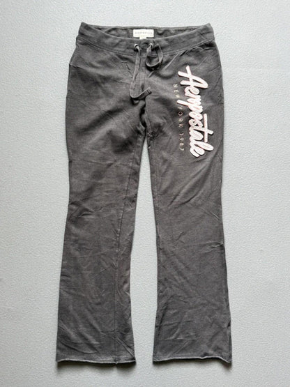 Aeropostale Y2K Bootcut Jogging Bottoms Medium Ladies