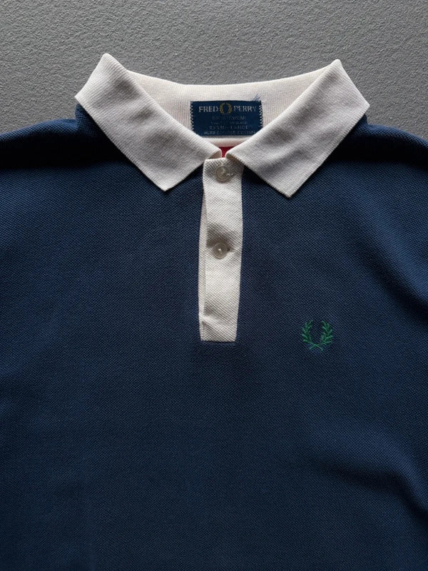 Vintage Fred Perry Colour Block Polo Shirt Made in England Men’s XL