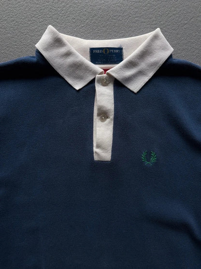 Vintage Fred Perry Colour Block Polo Shirt Made in England Men’s XL