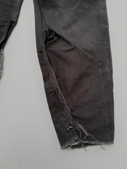 Carhartt Double Knee Custom Black Pants 32” Alt Punk