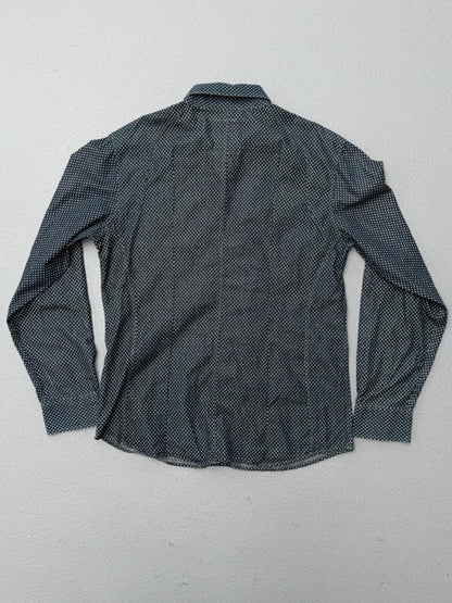 G Star Raw Navy Snap Button Shirt XL Slim Fit