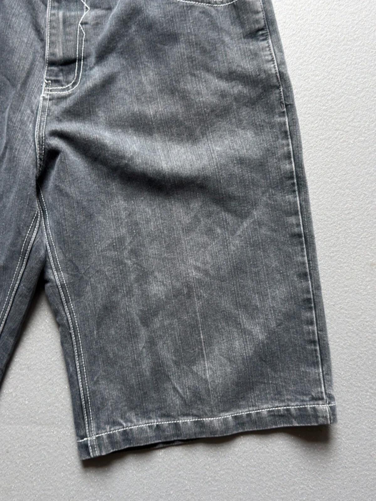 Y2K Baggy Grey Denim Shorts 36”