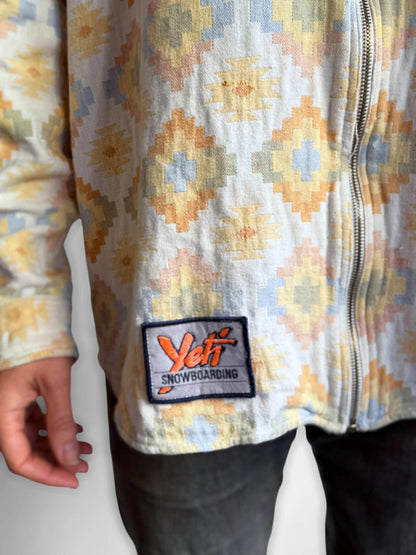 Vintage 90s Aztec Boho Surf Overshirt XXL