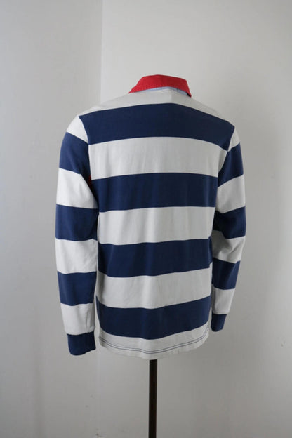 Ralph Lauren Rugby Shirt Striped Large Polo Navy Prep