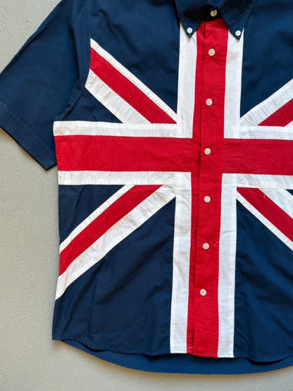 Y2K Whispering Smith Union Jack Shirt Large