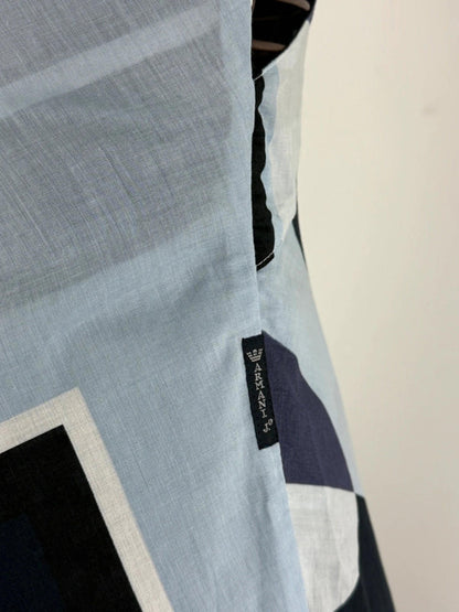 Armani Rope Straps Mini Dress Asymmetrical Cotton y2k 2000s XS