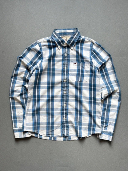 Hollister Y2K Check Blue Shirt XL Mens