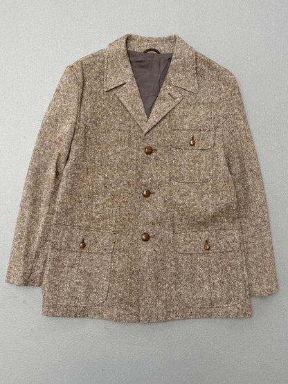 1970s Field Jacket Wool Beige Mens Large