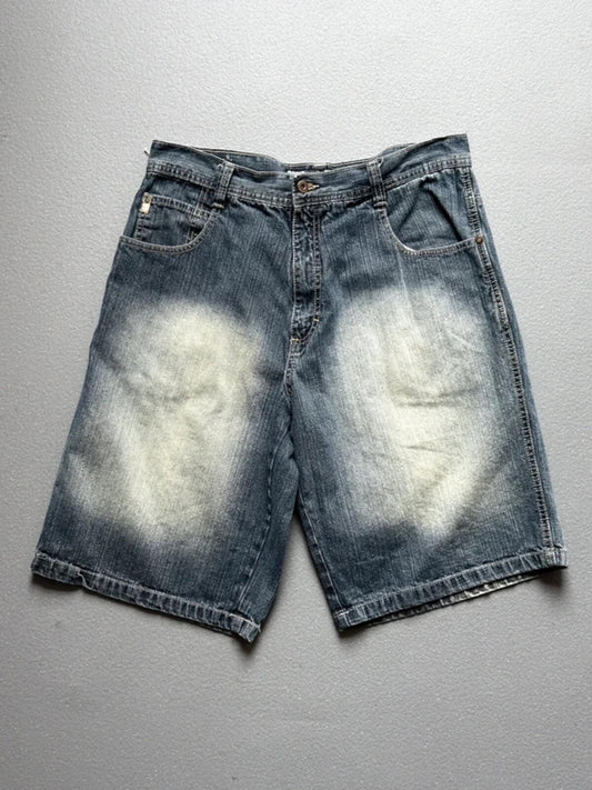 Southpole Faded Blue Jorts 35”