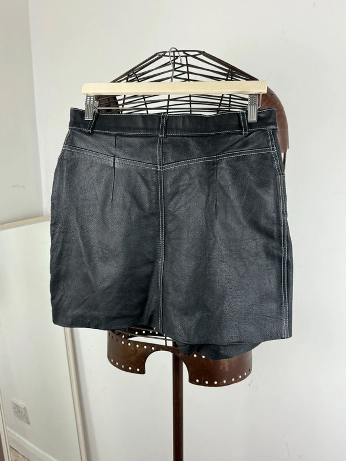 Leather Mini Skirt 32” Size 12