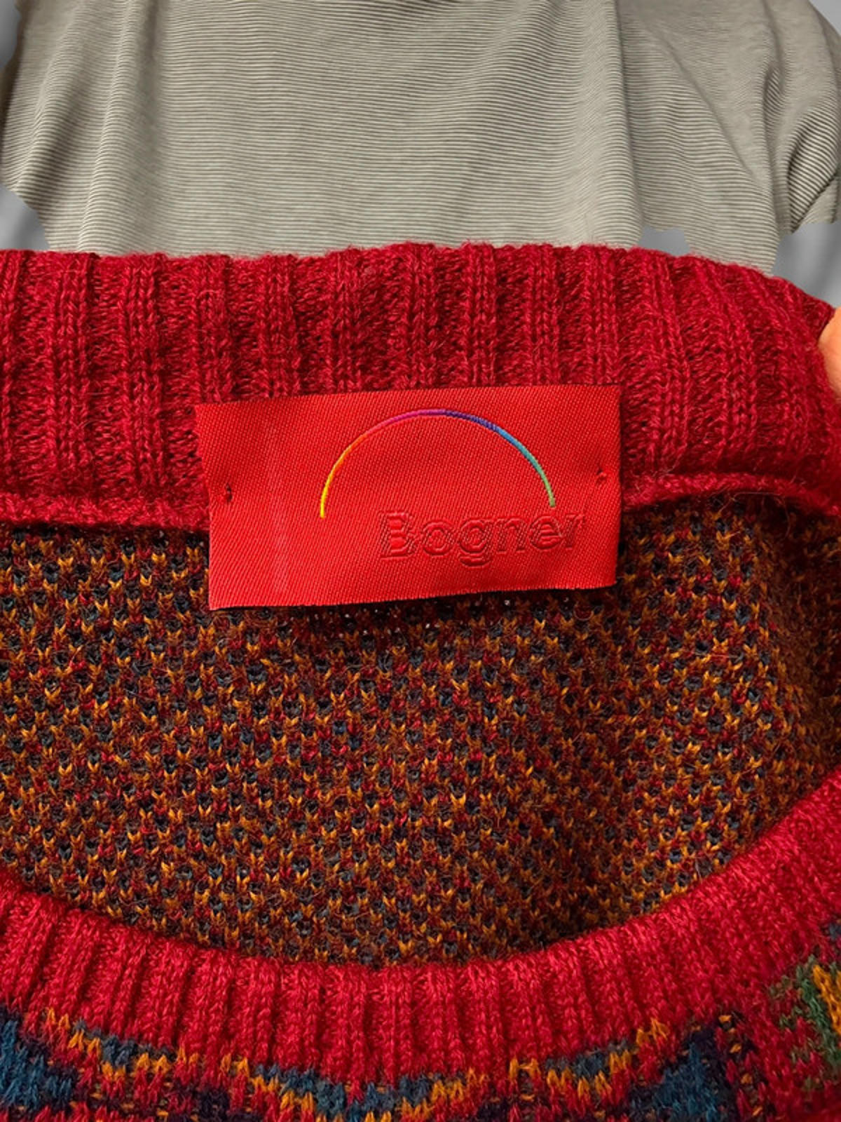 Bogner Aztec Wool Mohair Alpaca Knit Jumper XL