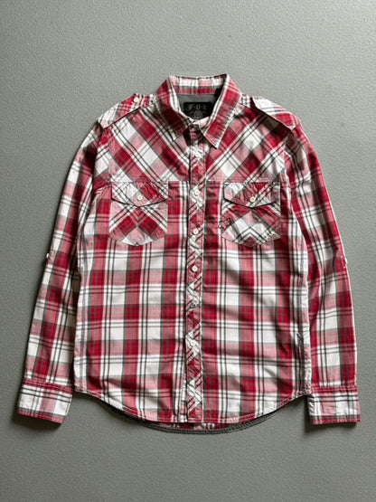 Fox Y2K Check Shirt Medium BMX Skater Moto