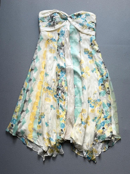 Y2K Monsoon Dress Boob Tube Maxi Floaty Size 16