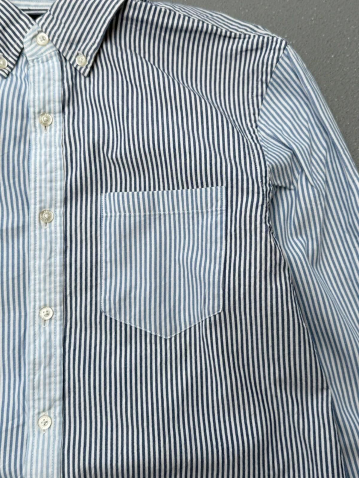 American Eagle Stripe Oxford Shirt Large