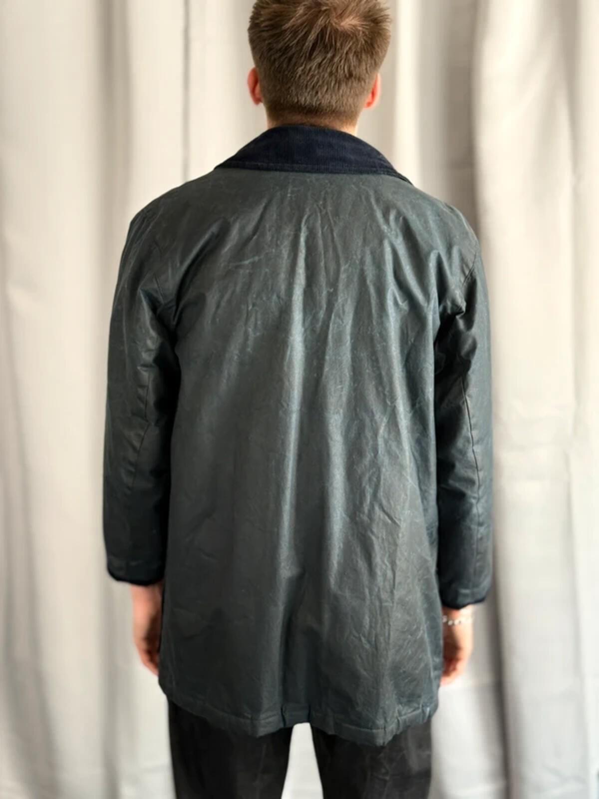 St Michael M&S Vintage Wax Coat Medium Navy