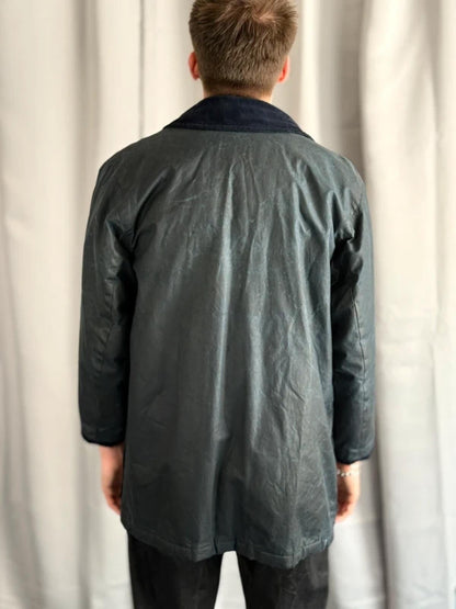 St Michael M&S Vintage Wax Coat Medium Navy