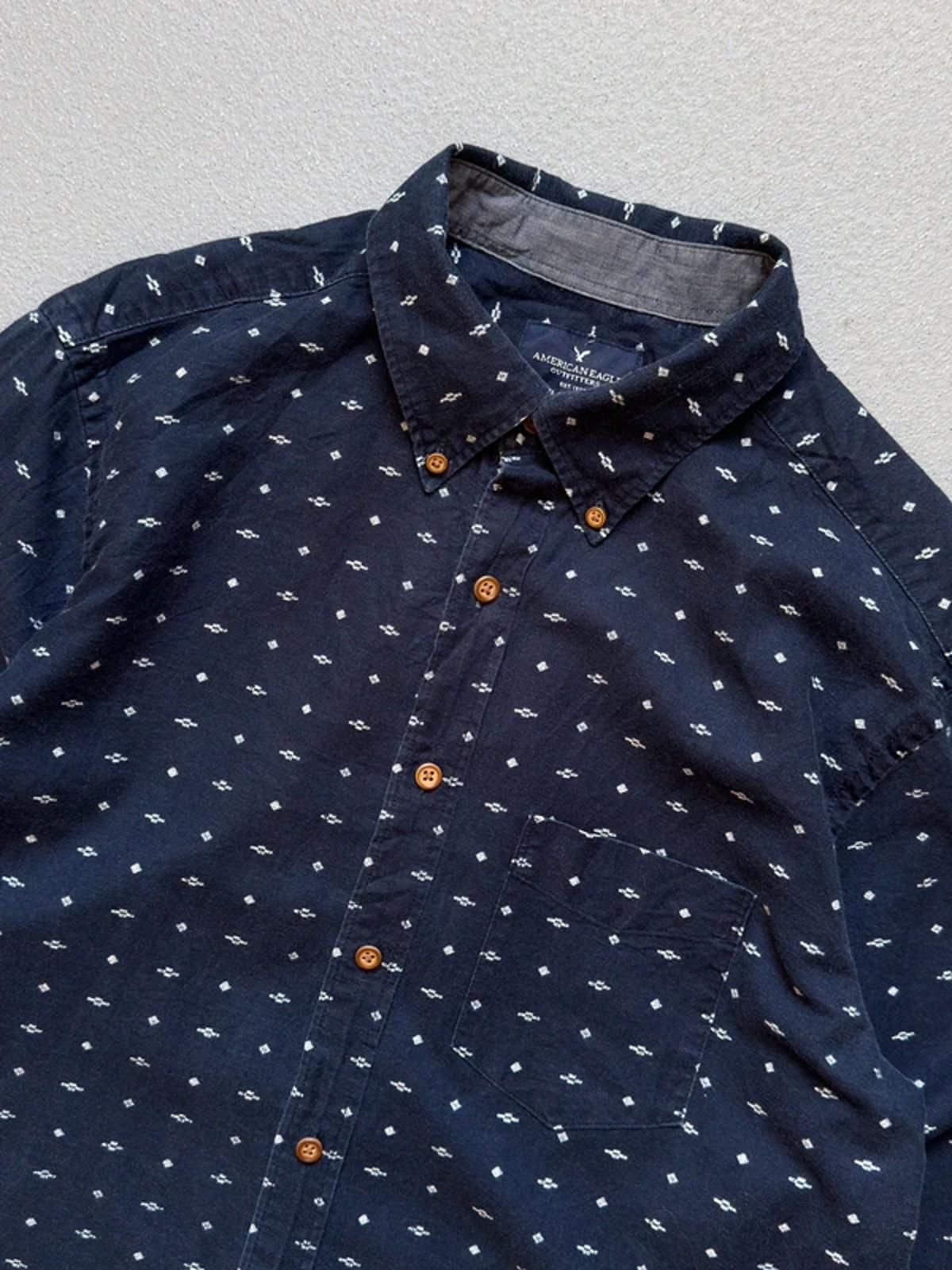 Navajo Aztec Print Oxford Shirt Medium Mens American Eagle