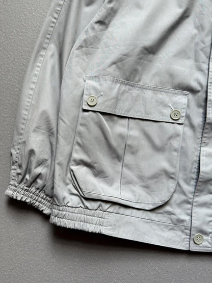 Vintage 1980s Sports Bomber Jacket XL Grey Utlility